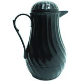 Garrafa Térmica Nova Preta Plástico Vintage Café Bulé Chá 1l