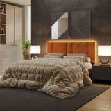 Cabeceira Estofada Cama Casal Queen Size Led Splend 160 Cm