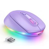 Mouse Sem Fio Bluetooth Seenda Iwg Fgm02 Recarregável Purple
