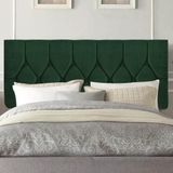 Painel Estofada Istambul Botão Capitonê 160cm Queen Size Para Cama Box Quarto Suede Verde - Gat Magazine