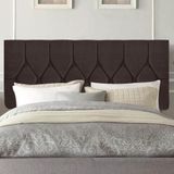 Painel Estofada Istambul Botão Capitonê 160cm Queen Size Para Cama Box Quarto Corino Marrom - Gat Magazine