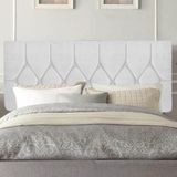 Painel Estofada Istambul Botão Capitonê 160cm Queen Size Para Cama Box Quarto Suede Branco - Gat Magazine