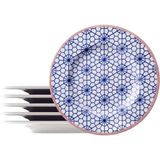Jogo Pratos Sobremesa Lanche 4pçs 4 Pessoas Abstratta 21cm