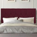 Painel Estofada Istambul Botão Capitonê 160cm Queen Size Para Cama Box Quarto Suede Bordô - Gat Magazine
