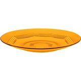 Jogo Pratos Raso Jantar 6pçs 6 Pessoas Âmbar Em Vidro 23cm
