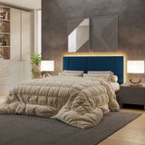 Cabeceira Estofada Cama Casal Queen Size Led Splend 160 Cm