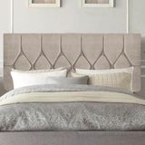 Painel Estofada Istambul Botão Capitonê 160cm Queen Size Para Cama Box Quarto Suede Bege - Gat Magazine