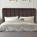 Cabeceira Estofada Kiara 195cm King Size Box Quarto Corino Marrom - Gat Magazine