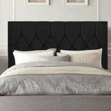 Cabeceira Estofada Istambul Capitonê 195cm King Size Box Quarto Corino Preto - Gat Magazine