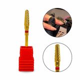 Broca De Tungstênio Dourada F-gold Umbrella Média St Unhas
