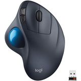 Logitech M570 Mouse Trackball Sem Fio – Design Ergonômico Com Forma Esculpida À Direita, Compatível Com Apple Mac E Microsoft Windows Computers,