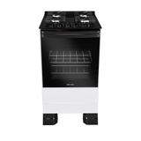 Fogão 4 Bocas A Gás Mueller Mfv4bf Mesa De Vidro Acendimento Automático Branco Bivolt