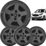4x Calota Ford Ka Fiesta Aro 13 Grafite 013cb