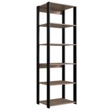 Estante Livreiro 183x60cm 05 Prateleiras Preto Montana Proddy Preto Montana