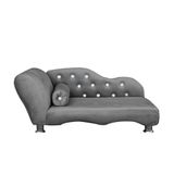 Cama Caminha Diva Pet Veludo Strass Cinza Dvinn Cinza