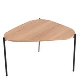 Mesa De Centro Organica Pe Metal Preto Hanover 28015 Artesano Hanover Preto