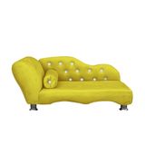 Cama Caminha Diva Pet Veludo Strass Amarelo Dvinn Amarelo