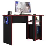 Mesa Gamer Para Computador 5050 Preto Vermelho Plla Preto Vermelho