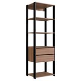 Estante Livreiro 183x60cm 02 Gavetas Preto Montana Proddy Preto Montana