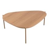 Mesa De Centro Organica Pe Metal Dourado Hanover 28014 Artesano Hanover Dourado