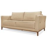 Sofa Balli 2 Lugares 190cm Pes Madeira Linho 222 Dourado Ezz Dourado