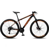 Bicicleta Aro 29 Dropp Sw 24 Vel Câmbio Shimano Quadro Alumínio Mtb Preto+laranja 21 Preto+laranja
