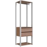 Guarda Roupa Closet 02 Gavetas 183x60cm Branco Montana Proddy Branco Montana
