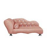 Cama Caminha Diva Pet Veludo Strass Rose Claro Dvinn Rose Claro