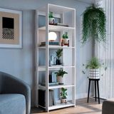 Estante Livreiro 183x60cm 05 Prateleiras Branco Proddy Branco