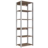 Estante Livreiro 183x60cm 05 Prateleiras Branco Montana Proddy Branco Montana
