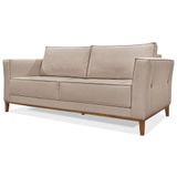 Sofa Balli 2 Lugares 190cm Pes Madeira Linho 222 Areia Ezz Areia