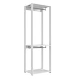 Guarda Roupa Closet 02 Cabideiros 183x60cm Branco Proddy Branco