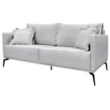 Sofa Sala De Estar Liv 2 Lugares Pes Aço Linho 231 Grigio Ezz Grigio