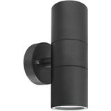 Preto Preto Moderno Double Up Down Outdoor Inoxidável Luz De Parede De Aço, Use Gu10 Ip65
