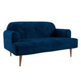 Sofá 2 Lugares Kiev Velosuede Azul Marinho 130 Cm