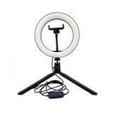 Ring Light Led Completo Iluminador Portátil 20cm Tripé 360º