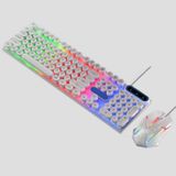 Wireless Gamer Recarregável Keyboard And Mouse Kit Led Luz