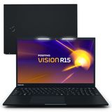 Notebook Positivo Vision R15 - AMD Ryzen 7 5700U, 16GB RAM, 512GB SSD, 15.6" IPS Full HD, Lumina Bar Preto