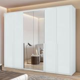 Guarda-roupa 6 Portas 6 Gavetas 100% Mdf Imperatore Com Espelho