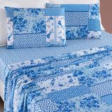 Conjunto Lencol Casal King Size Florença 04 Peças 200 Fios