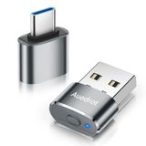 Mouse Jiggler Auedrot Metal Usb Mouse Mover Cinza Com Adaptador