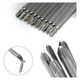 Bits Phillips Makita Ph2-100mm Caixa Com 10 Un Chave Madeira