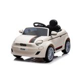 Carro Elétrico Infantil 12v Fiat 500 Branco Com Controle Remoto Sons E Luzes