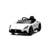 Carro Elétrico Infantil 12v Maserati Mc20 Branco Com Controle Remoto Luz De Led E Sons De Motor