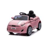 Carro Elétrico Infantil 12v Fiat 500 Rosa Com Controle Remoto Sons E Luzes