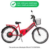Bicicleta Eletrica Confort 800w Lithium Vermelha Duos Bikes