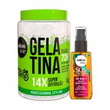 Kit Salon Line Getalina Super Definição 1kg + Óleo Capilar Sos 10 Em 1 Multibenefícios 42ml