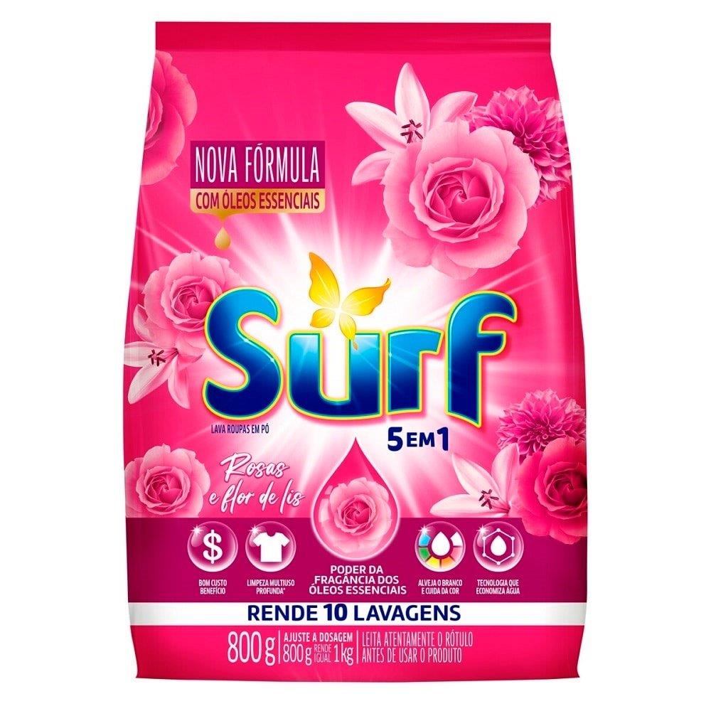 Sabão Em Pó Surf Rosas E Flor-de-lis 16x800g