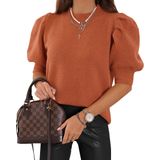 Camisetas Femininas De Manga Curta, 2024, Primavera E Verão, Camisetas Casuais Modernas, Blusas, Laranja
