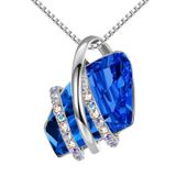 Colar Leafael Wish Stone Com Pingente De Cristal De Safira
